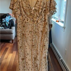 Ever Pretty Gold Sequin Maxi Dress